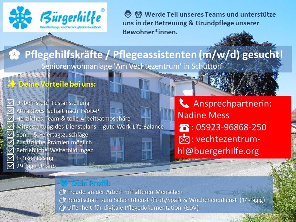 Pflegeassistenten, Seniorenwohnanlage 'Am Vechtezentrum'