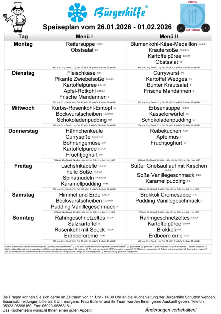 Speiseplan KW 05/2026